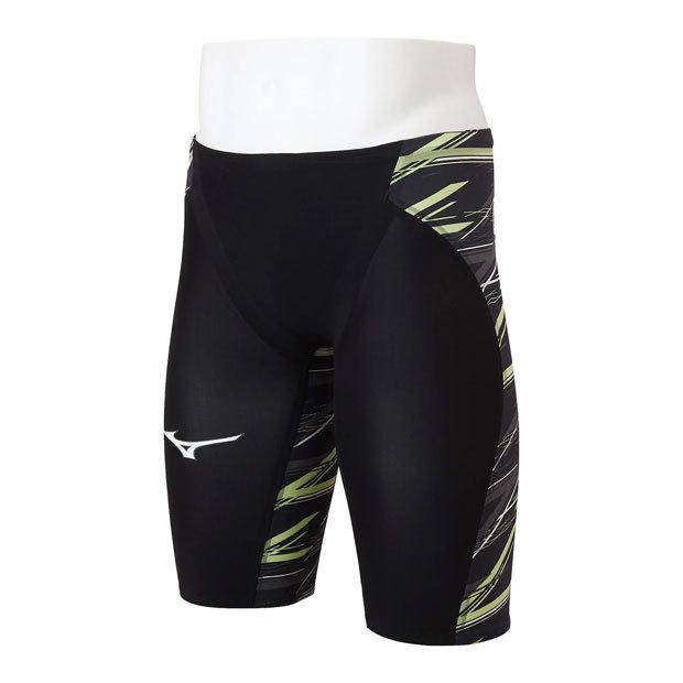 ミズノ　競泳用GX•SONIC NEO SL ハーフパンツ　ブラック×ネオライム MIZUNO（ミズノ） メンズ GX・SONIC NEO SL ハーフスパッツ ブラック