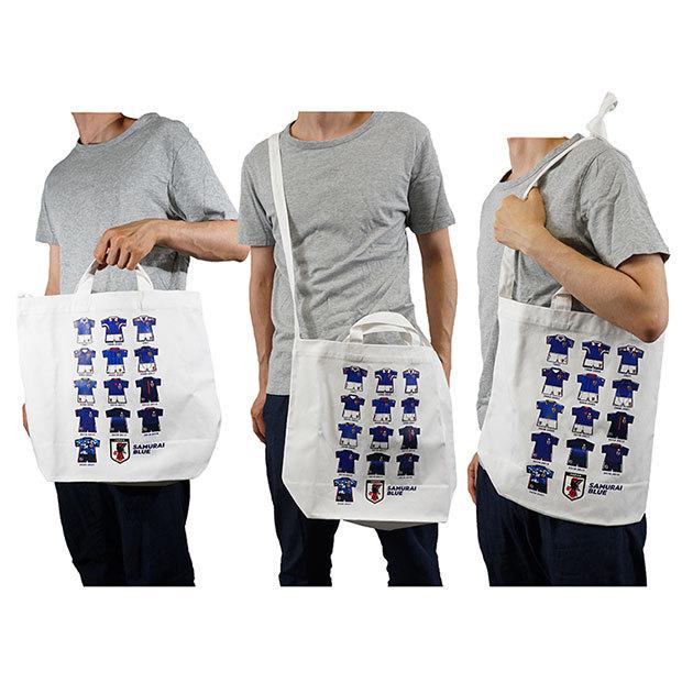 日本代表 歴代ユニフォームイラスト ショルダー付きトートバッグ サッカー日本代表アクセサリーo6 317 O6 317 Kemari87 Y ショッピング店 通販 Yahoo ショッピング