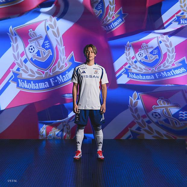 横浜Fマリノス　2025ユニフォーム　遠野大弥 L adidas 横浜F・マリノス 2025 ホーム 半袖オーセンティック
