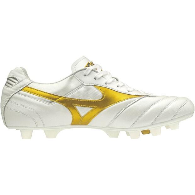 モレリア 2 JAPAN ショートタン　ホワイト×ゴールド　【MIZUNO|ミズノ】サッカースパイクp1ga200150｜kemari87｜02