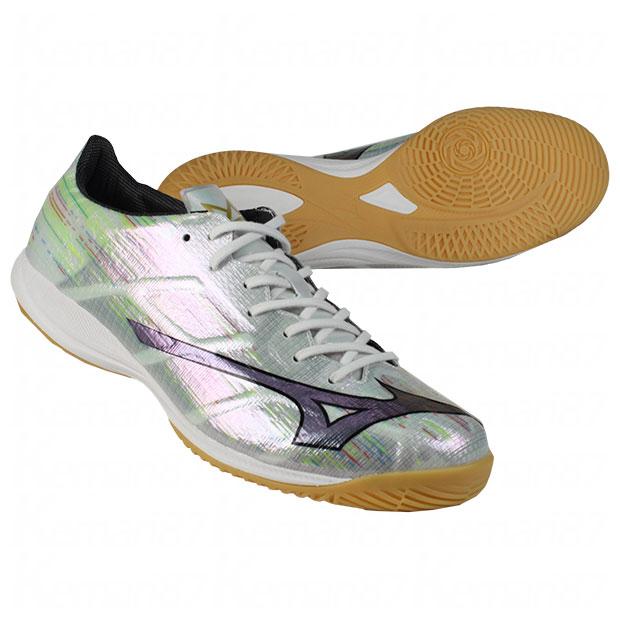 ミズノ アルファII ELITE IN フットサルシューズ MIZUNO ミズノアルファ 2 ELITE IN ホワイト×シルバーイリ