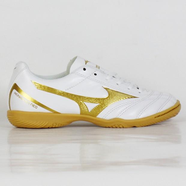 ジュニア モナルシーダ Neo Select Jr In ホワイト ゴールド Mizuno ミズノ サッカージュニアトレーニングシューズp1gg20 Kemari87 Paypayモール店 通販 Paypayモール