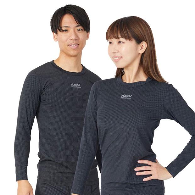 爆買!! TERAX COOL 熱放射冷感クルーネック長袖インナーシャツ
