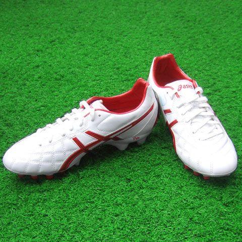 ASICS サッカーシューズ ホワイト/レッド ASICS（アシックス） リーサル スナイパー SK パールホワイト×レッド