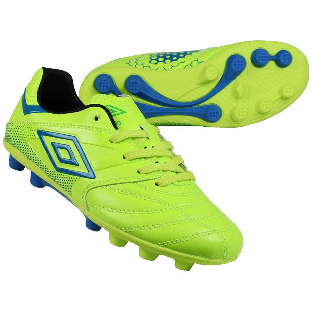umbro ジュニア アクセレイター SL JR WIDE HG イエロー×ブルー