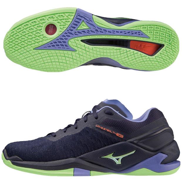 MIZUNO ウエーブ ステルス NEO パープル×グリーン 【MIZUNO|ミズノ