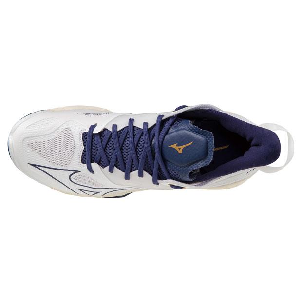 MIZUNO（ミズノ） ウエーブ ミラージュ 5 ホワイト×ネイビー 【MIZUNO