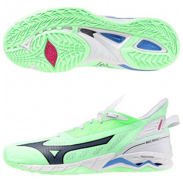 MIZUNO（ミズノ） ウエーブ ミラージュ 5 ネオミント×ブラック