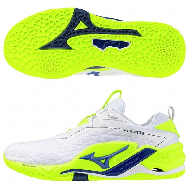 MIZUNO（ミズノ） ウエーブ ステルス NEO 2 ホワイト×ブルー 【MIZUNO