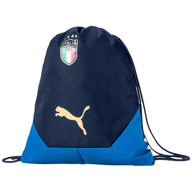 イタリア代表 FIGC ファイナル ジムサック　ネイビー×ブルー　ナショナルチームバッグ077065-02