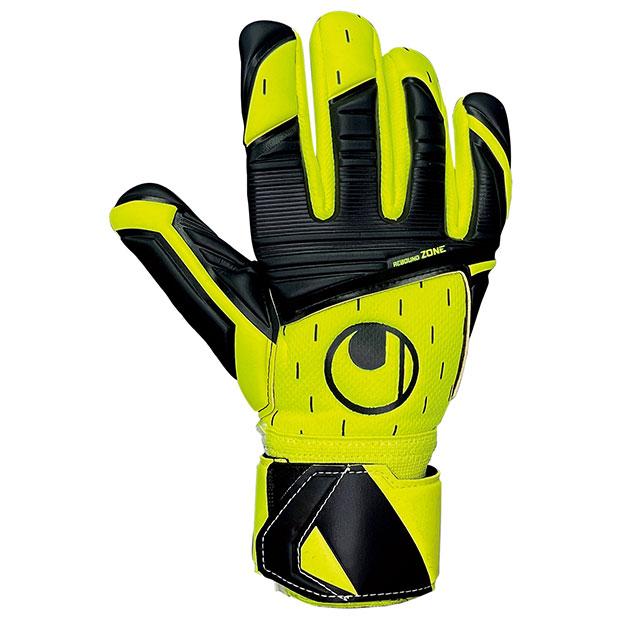 ジュニア アブソルートグリップ ハーフネガティブ プロ　フローイエロー×ネイビー　【Uhlsport|ウールシュポルト】サッカーフットサルゴールキーパ｜kemarifast｜02