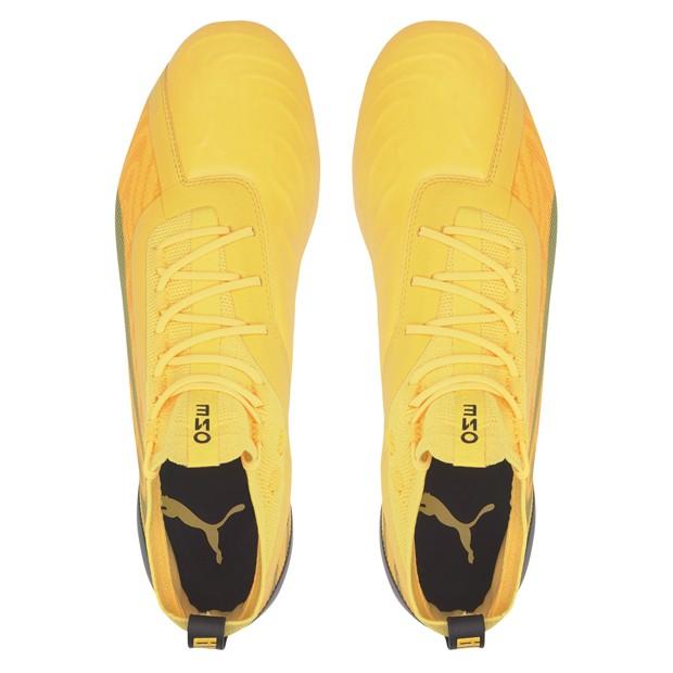 【PUMA】ONE イエロー サッカーフットサルスパイク　取り替え PUMA】ONE イエロー サッカーフットサルスパイク取り替え