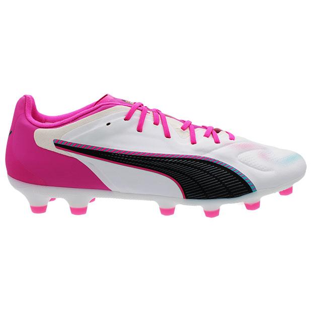 Puma GFR サッカーシューズ スパイク ホワイト/ピンク PUMA（プーマ） プーマキング 20 プロ HG/AG プーマホワイト×ポイズン