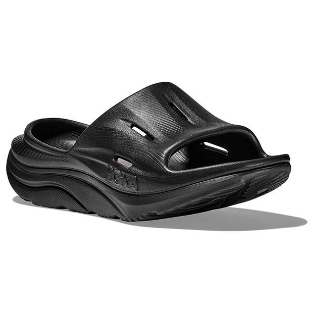 オラ リカバリー スライド 3 ORA RECOVERY SLIDE 3 ブラック×ブラック 【HOKA|ホカ】サッカーフットサルサンダル113506の画像