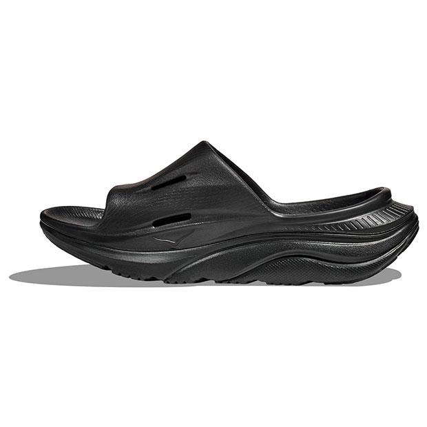 オラ リカバリー スライド 3 ORA RECOVERY SLIDE 3 ブラック×ブラック 【HOKA|ホカ】サッカーフットサルサンダル113506の画像