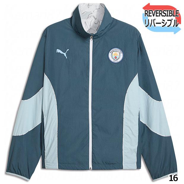 マンチェスターシティ × KIDSUPER リバーシブルジャケット　【PUMA|プーマ】クラブチームウェアー606846 PUMA（プーマ） マンチェスターシティ × KIDSUPER リバーシブル