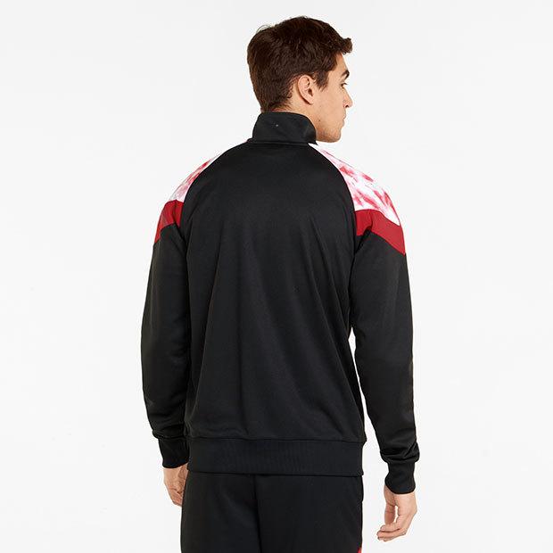 ACミラン黒トラックジャケット&ウェア&トレーニングジャージ&長パンツ PUMA ACミラン ICONIC MCS メッシュトラックジャケット プーマブラック