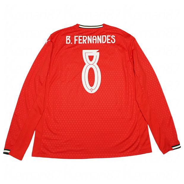 ポルトガル代表|2025|ホーム|長袖レプリカユニフォーム　8.ブルーノ・フェルナンデス　【PUMA|プーマ】ナショナルチームレプリカウェアー779191-01-8-b PUMA（プーマ） ポルトガル代表 2025 ホーム 長袖レプリカユニフォーム