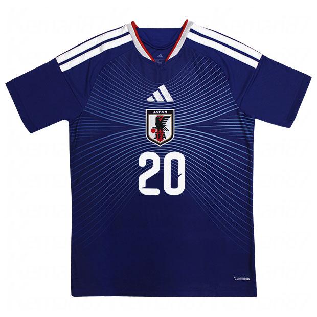 静岡産業大学　サッカー　ユニフォーム　145番　半袖　M 値下げ可能 adidas（アディダス） 背番号20 佐野航大 サッカー日本代表 2026