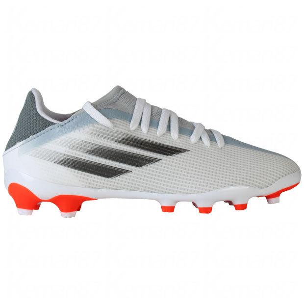 ジュニア エックス スピードフロー.3 HG/AG J フットウェアホワイト×アイアンメタリック 【adidas|アディダス】サッカージュニアスパイク|kemarifast|02