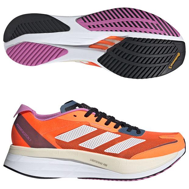 【日本未発売】adidas ロード サイクリング シューズ 28.0cm adidas アディゼロ ボストン 11 M ソーラーオレンジ×フット