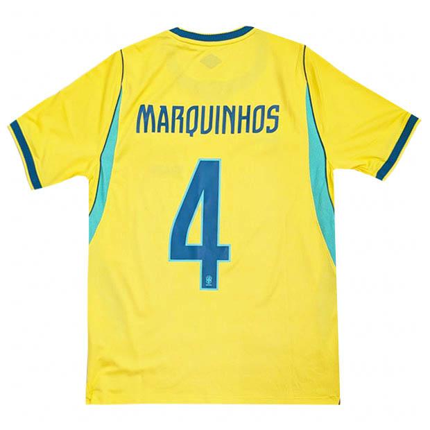 NIKE ブラジル代表 マルキーニョス ユニフォーム 4番　アウェイ NIKE（ナイキ） ブラジル代表 2026 ホーム 半袖レプリカユニフォーム 4
