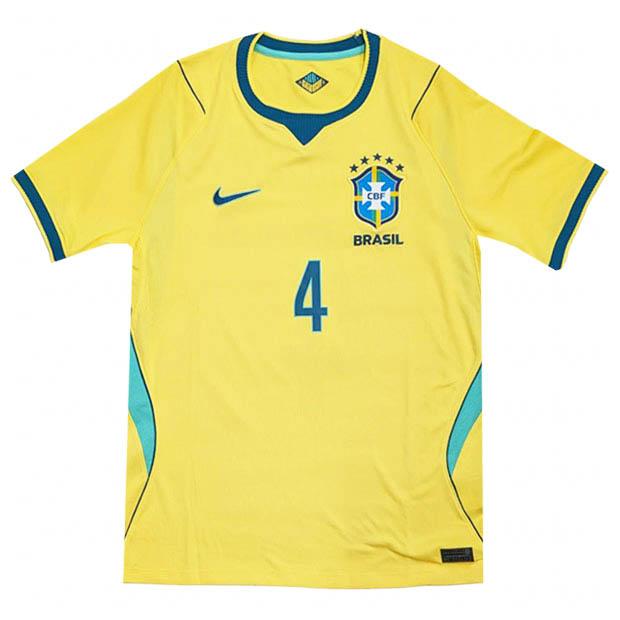 NIKE ブラジル代表 マルキーニョス ユニフォーム 4番　アウェイ NIKE（ナイキ） ブラジル代表 2026 ホーム 半袖レプリカユニフォーム 4