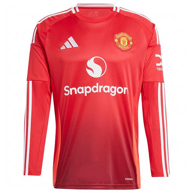 【正規品】 マンチェスター・ユナイテッド24/25長袖レプリカユニフォーム adidas（アディダス） マンチェスターユナイテッド 24-25 ホーム 長袖