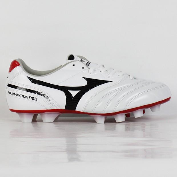 Mizuno Monarcida NEO ホワイトサッカーシューズ MIZUNO（ミズノ） モナルシーダ NEO SW KL ホワイト×レッド 【MIZUNO