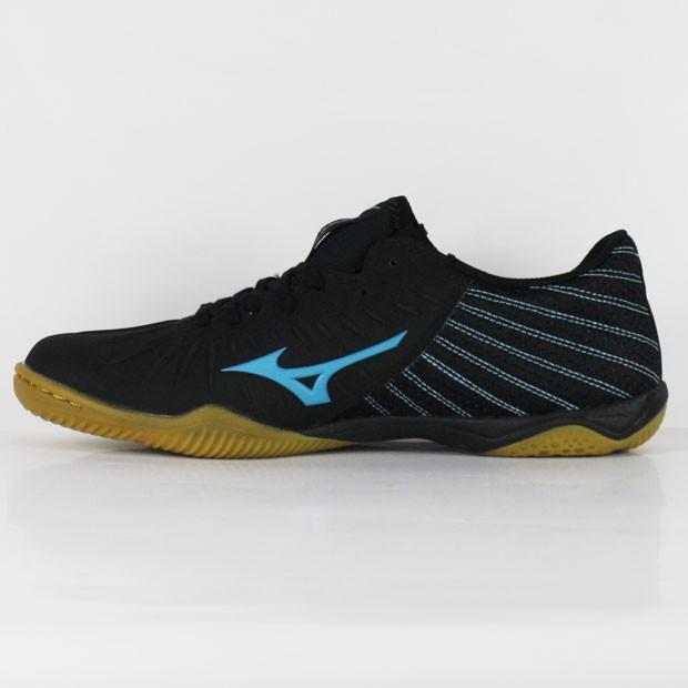 ミズノレビュラフットサルシューズ新品24.５㎝ MIZUNO（ミズノ） レビュラ SALA PRO IN ブラック×ブルー 【MIZUNO