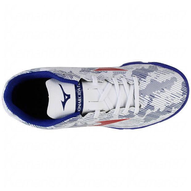 モナルシーダ NEO SALA CLUB TF ホワイト×レッド 【MIZUNO|ミズノ】サッカーフットサルトレーニングシューズq1gb212362|kemarifast|04