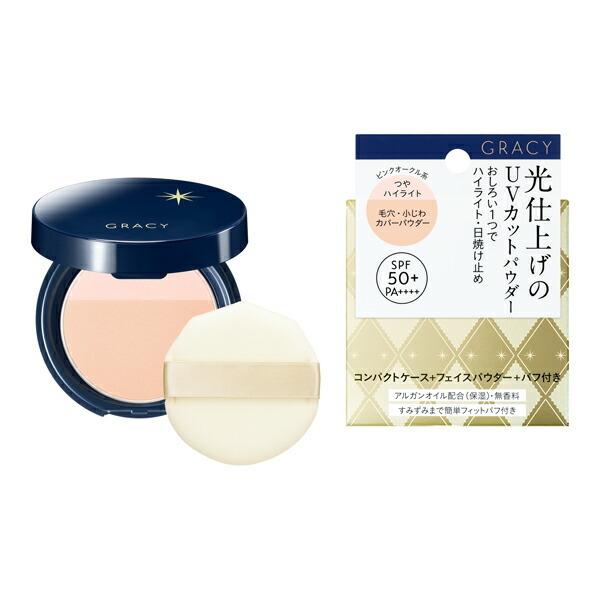 フェイスパウダー 資生堂 インテグレート グレイシィ 光仕上げパウダーＵＶ ピンクオークル 本体 毛穴 小じわカバー UVカット日焼け止め 資生堂正規店サンプル付（Yahoo!・けみかる堂）