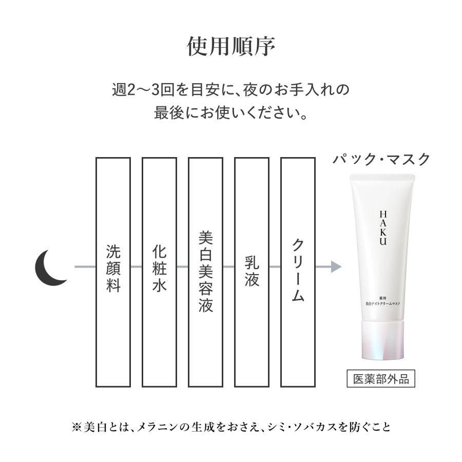 HAKU 資生堂 美白 薬用 美白ナイトクリームマスク 75g 無香料