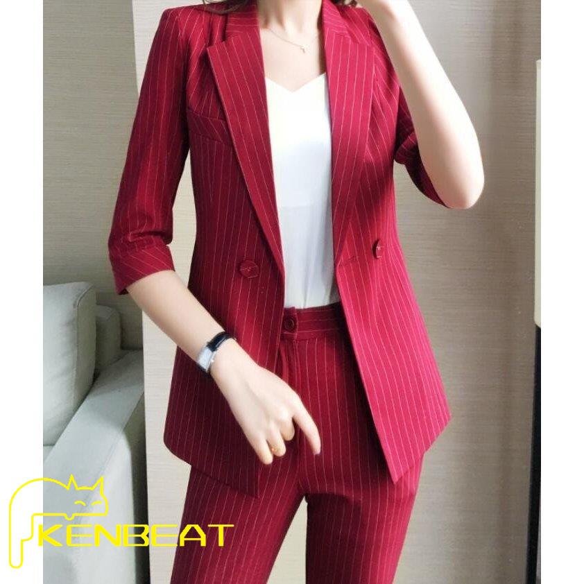 ストライプ柄スーツ 3色選択可 Ol スキニーパンツ 2点セット 着痩せ レディース ジャケット スキニーパンツ 代30代40代 春秋夏 通勤 大きいサイズ ３点 以上 セット カラー ブラック Bollywoodpapa Com