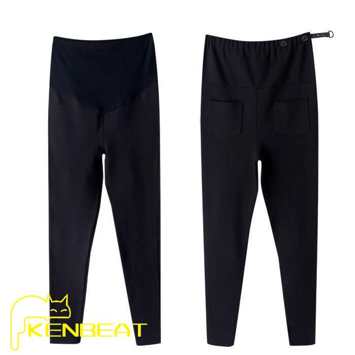 メール便新作 マタニティ パンツ スキニー レギンス 最大45 Offクーポン レディース カラースキニーパンツ ウェスト調節可 黒 無地 ストレッチ