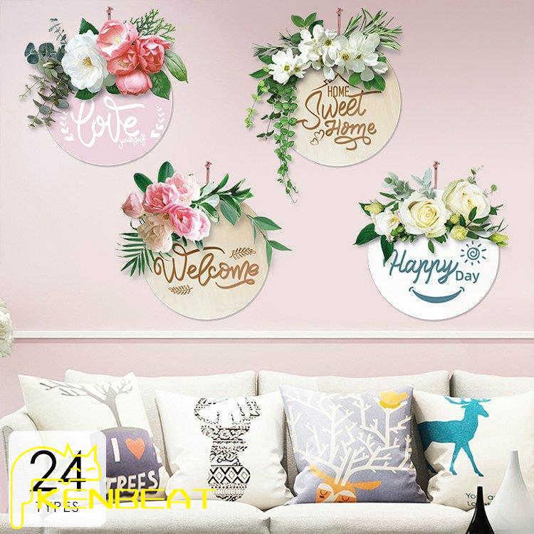 売り切り御免 インテリア 雑貨 ウォールステッカー ルームデコ 壁紙デコ ナチュラル 緑 ボタニカル 花 フラワー アート グリーン ピンク 送料 無料 Supplystudies Com