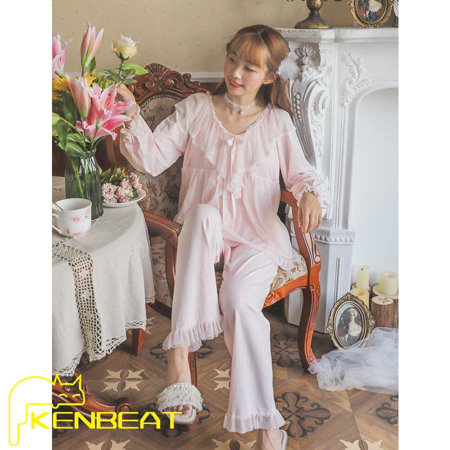 特別価格 2点セット ルームウェア 可愛い 上下セット 韓国風 ネグリジェ 部屋着 パジャマ レディース 快適パジャマ 長袖パジャマ送料無料 Simbcity Net