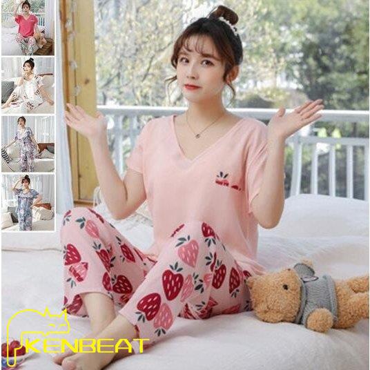 パジャマ 半袖 Tシャツ ロング丈パンツ 2点セット レディース 花柄 ルームウェア