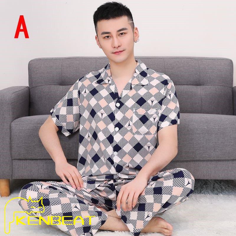 大きいサイズ 紳士パジャマ 男性用 半袖パジャマ おしゃれ ルームウェア 上下セット メンズ ネグリジェ 快適パジャマ 部屋着 寝巻き オシャレ 韓国風送料無料 お見舞い