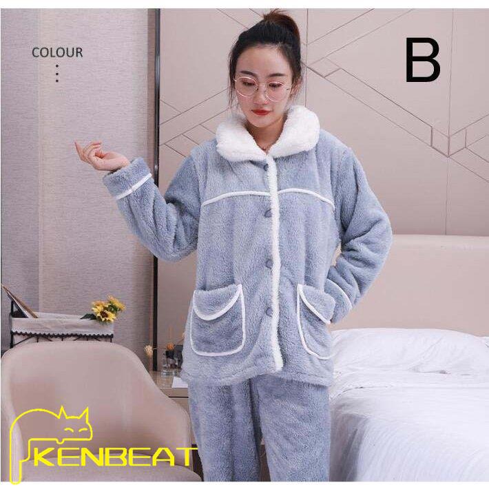 2点セット 上下セット 部屋着 秋冬 暖かい パジャマ レディース 長袖パジャマ ロングパンツ ルームウェア セットアップ 可愛い フランネル 韓国風 プレゼント 日本未入荷