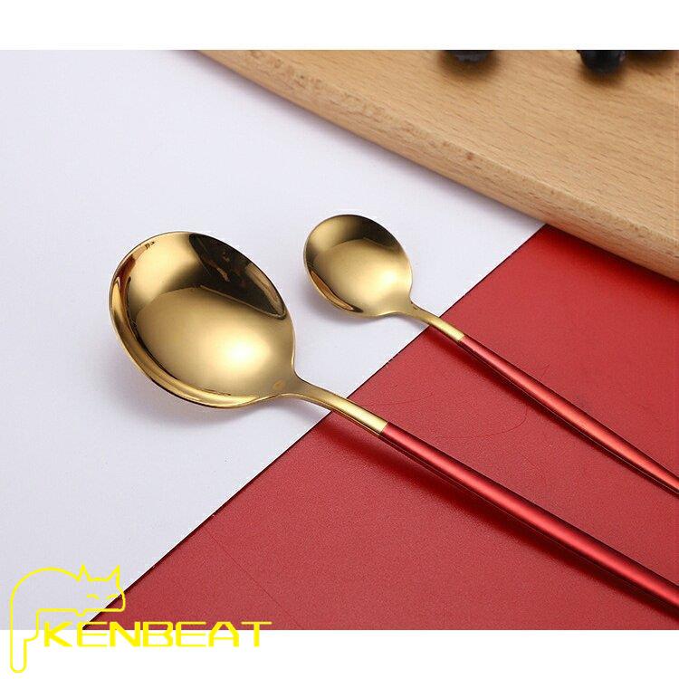 即出荷 カトラリー カトラリーセット おしゃれ ステンレス 北欧 ゴールド スプーン フォーク ナイフ デザートスプーン キャンプ ピンク Amc90 父の日 Commerces Boutique