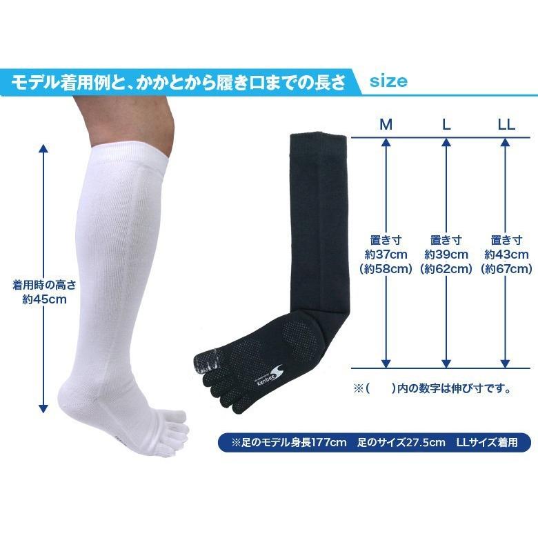 5本指 靴下 親指補強 1ヶ月保証 滑り止め付 ハイソックス メンズ 強い スポーツ アウトドア ソックス 日本製 五本指 K B5gr ケンビースポーツソックス研究所 通販 Yahoo ショッピング