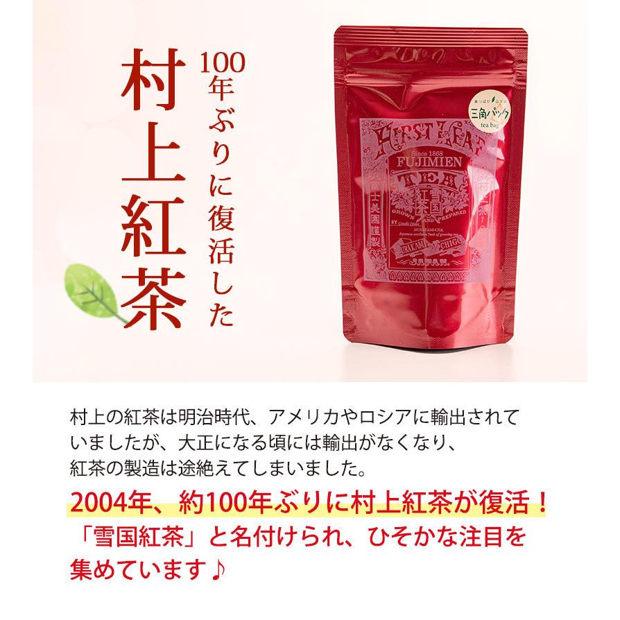 村上茶 雪国紅茶 ティーバッグ 10p 紅茶 お茶 新潟 国産 冨士美園 北限