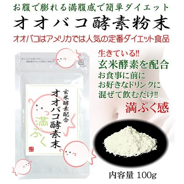 オオバコ酵素粉末 100g 30〜40倍に膨れる食物繊維で満腹感 ドリンクに混ぜてダイエット おおばこ サイリウムハスク メール便無料｜kenbihonpo｜02