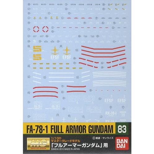Gd Mg 1 100 Fa 78 1 フルアーマーガンダム用 機動戦士ガンダム 新品ガンダムデカール ガンプラ シール ステッカー ゲーム ホビーケンビル 通販 Yahoo ショッピング