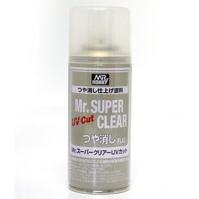 B523 Mr.スーパークリアーUVカット つや消し 新品塗料 スプレー GSIクレオス (弊社ステッカー付)