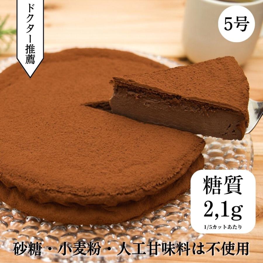 1194円 新品 送料無料 父の日 低糖質 濃厚チョコレートケーキ 5号 冷蔵ケーキ 誕生日ケーキ 砂糖 人工甘味料 小麦粉は使いません グルテンフリー 糖質2 6g 1 5カット