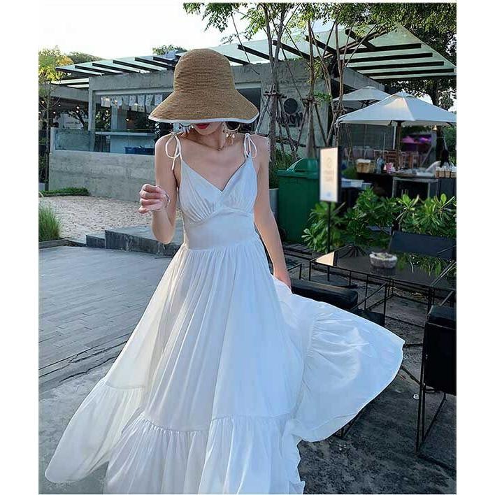 何でも揃う 夏 きれいめ キャミワンピース レディース ワンピース ハワイ 沖縄 ロング丈マキシ 肩出し リゾートワンピース 無地 セクシー 背中開き ボヘミア風 ホワイト 白 長袖 Size S Www Oroagri Eu