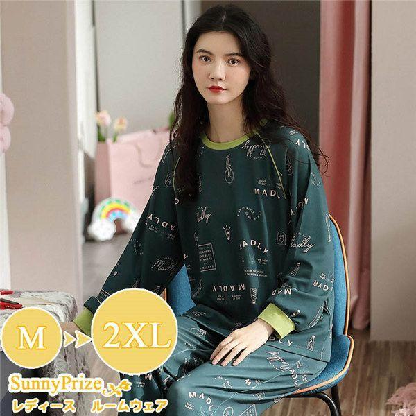 ルームウェア 部屋着 寝間着 パジャマ おしゃれ かわいい ガーリー 綿 室内着 お家時間 セットアップ 上下セット コットン ギフト 春 オーバーサイズ 長袖 レデ Geghaxtxqv メンズファッション Ckholding Hu