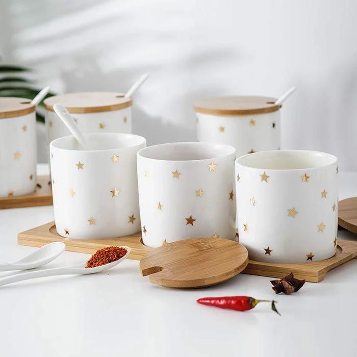 調味料入れ 3個セット 人気 塩 砂糖 唐辛子入れ コーヒー お徳用 陶器キャニスター おしゃれ ポット 陶器 セット ボトル 収納 使いやすい 調味料スプレー 大きい Sw0607c119 Kenbo Store 通販 Yahoo ショッピング